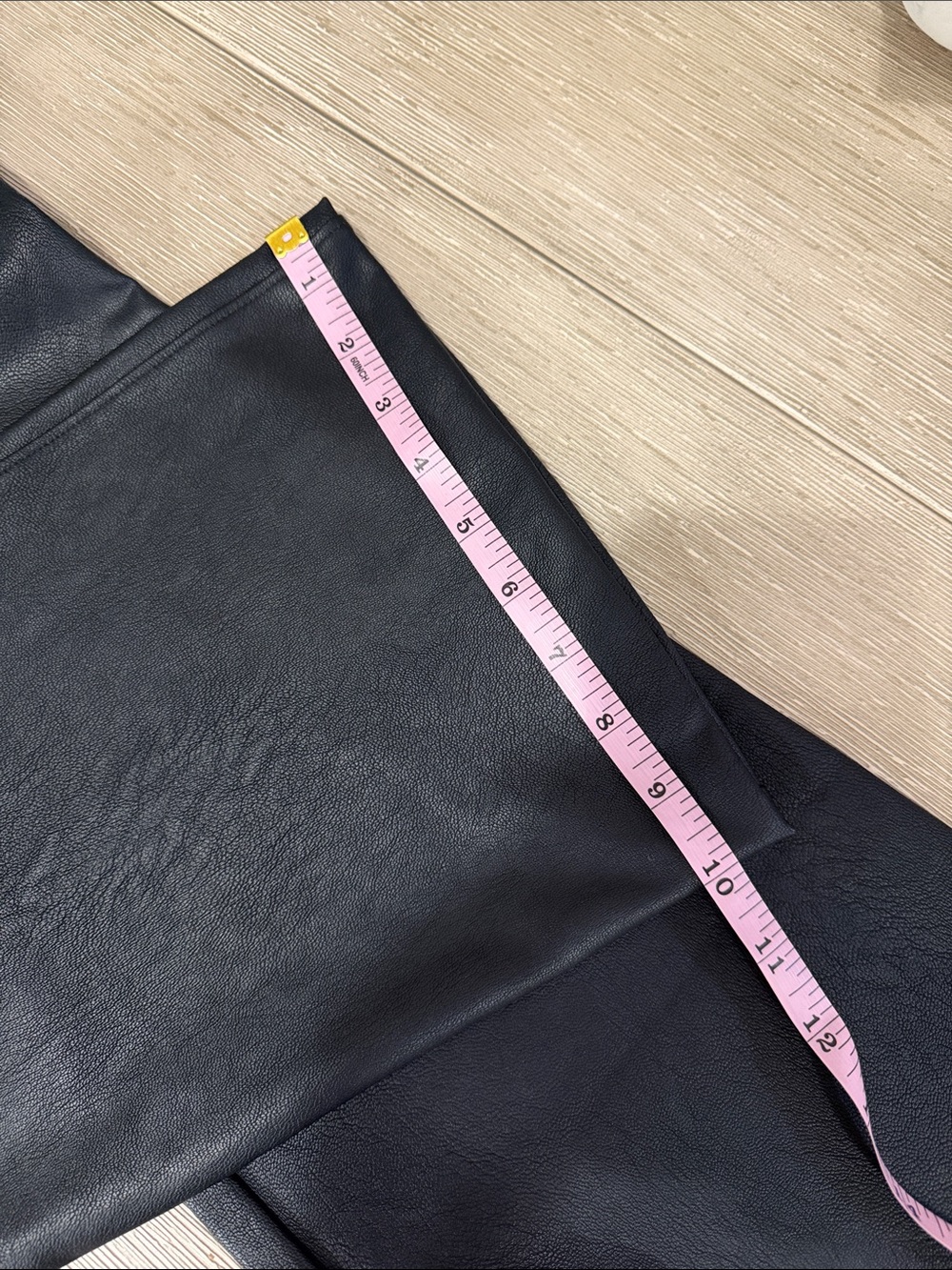 Spanx black faux leather flare pants S - Picture 9 of 11